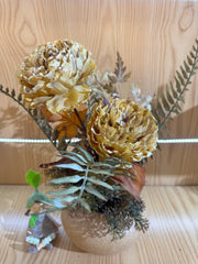 Aranjament floral decorativ artificial în vază, diverse culori, 20 x 40 cm