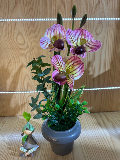 Orhidee decorativă artificială în ghiveci, 48 cm