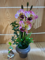 Orhidee decorativă artificială în ghiveci, 48 cm