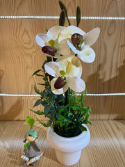 Orhidee decorativă artificială în ghiveci, 48 cm