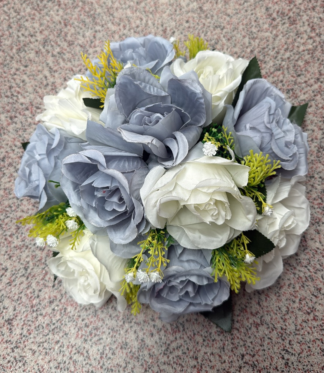Aranjament floral decorativ cu trandafiri artificiali, 28 x 14 cm, diverse culori
