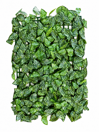 Panou Decorativ Artificial cu Frunze Verzi Tip Plasă, 40 x 60 cm
