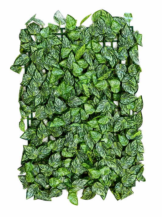 Panou Decorativ Artificial cu Frunze Verzi Tip Plasă, 40 x 60 cm