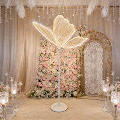 Lampa de podea LED tip fluture - Design spectaculos pentru decor elegant