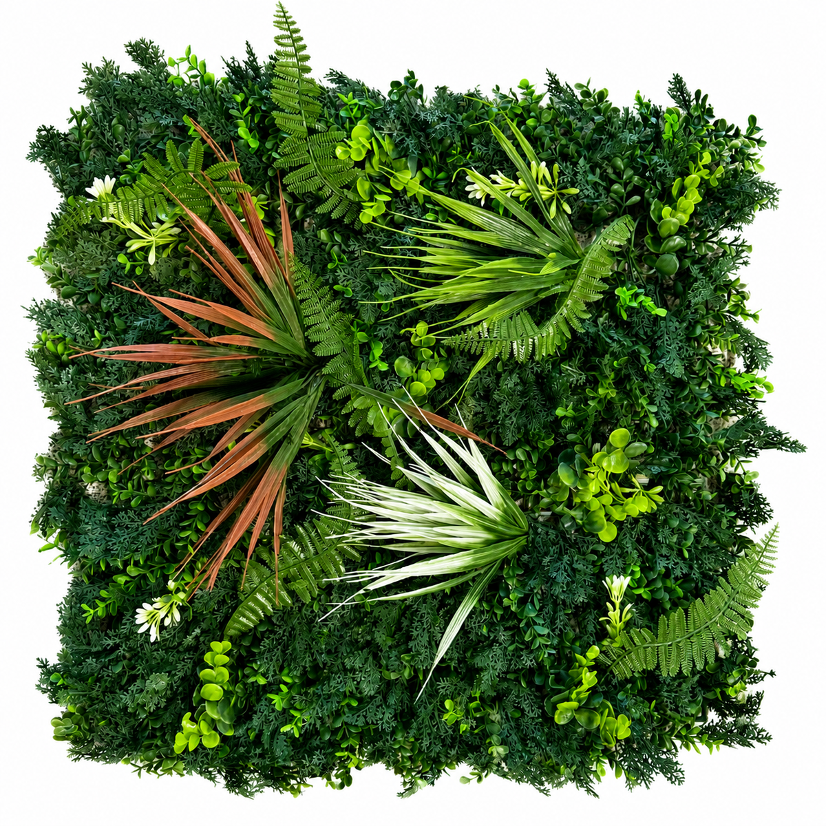 Panou Decorativ Artificial Verde Mix Premium, 50 x 50 cm