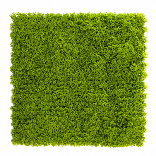 Panou Decorativ Artificial Tip Mușchi Verde Intens, 50 x 50 cm, Aspect Natural