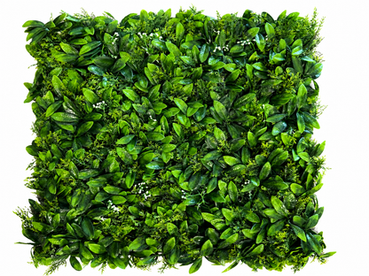 Panou Decorativ Artificial cu Frunze Verzi Dense, 50 x 50 cm