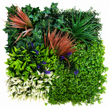 Decorativ Artificial Mix Plante Verzi Premium, 50 x 50 cm
