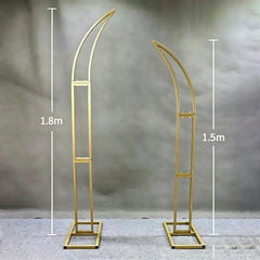 Arc Decorativ Metalic Auriu 1.8m / 1.5m, Suport Flori pentru Evenimente, Nunti si Decor Elegant