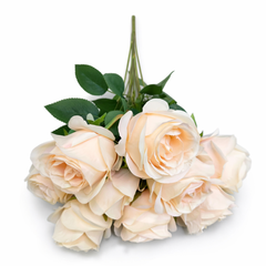 Trandafir Artificial Tip Fir 48 cm, 9 Capete Florale