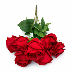 Trandafir Artificial Tip Fir 48 cm, 9 Capete Florale