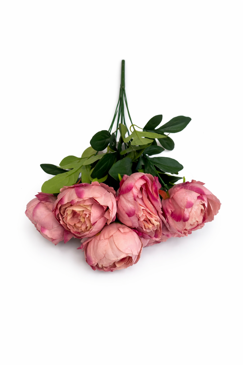 Floare Artificială Tip Bujor 45 cm, 7 Capete Florale
