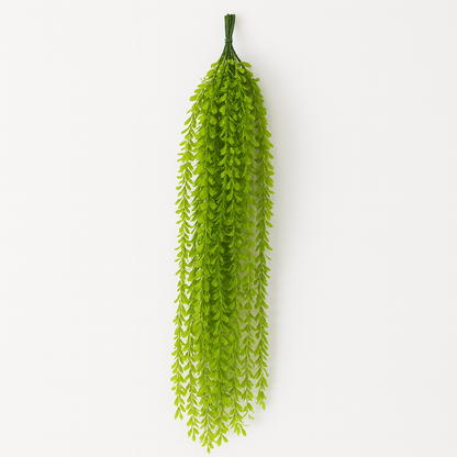 Ghirlandă Artificială cu Frunze Mici – 110 cm, Verde Intens