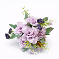 Aranjament Floral Artificial 28 cm, Tip Bujor și Flori Decorative