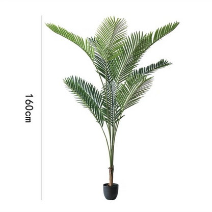 Palmier artificial decorativ Areca, 160 cm, cu ghiveci inclus