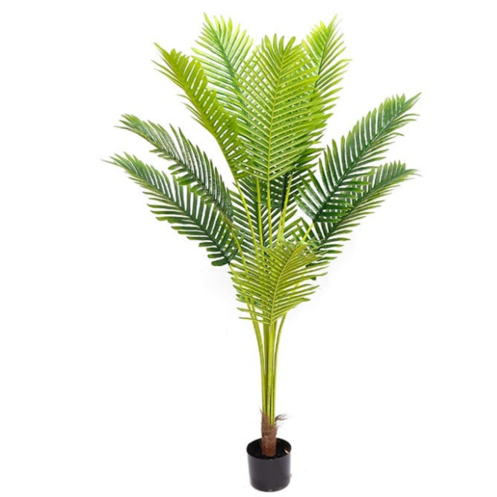 Palmier artificial decorativ Areca, 160 cm, cu ghiveci inclus