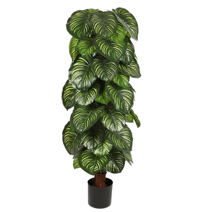 Planta Artificiala Tropicala Monstera, 160 cm, Ghiveci Inclus