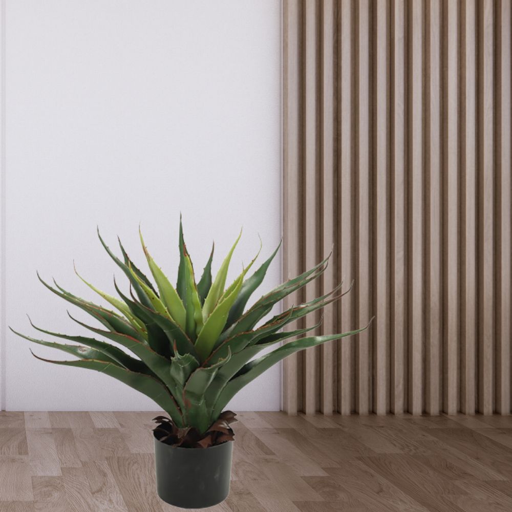 Plantă artificială decorativă Agave, 50 cm, ghiveci inclus