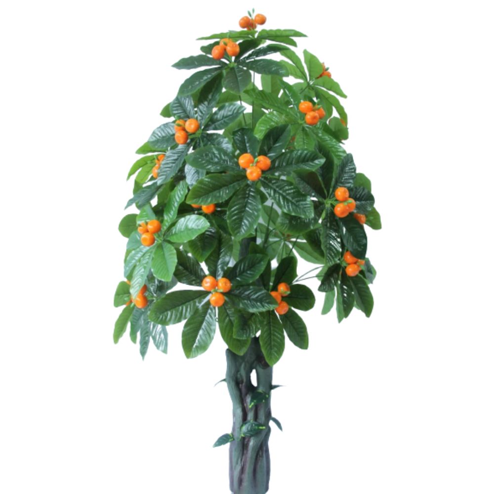 Planta verde decorativa cu fructe portocalii 160cm