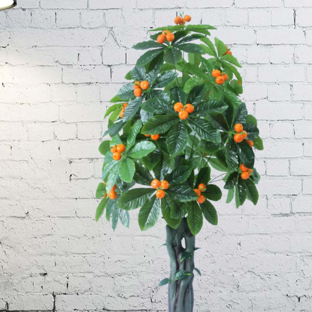 Planta verde decorativa cu fructe portocalii 160cm