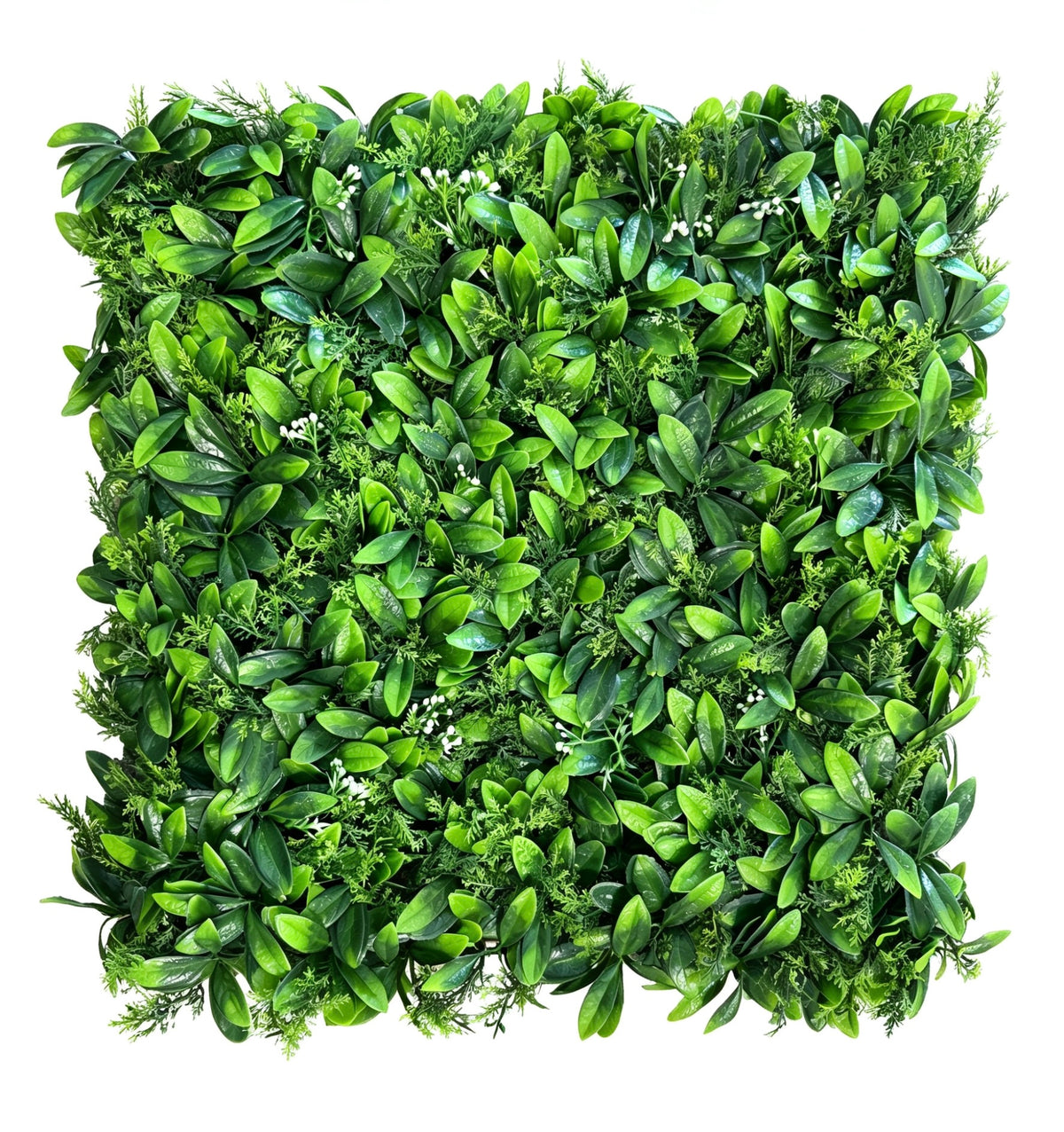 Panou verde artificial cu frunze mix dense, 50 x 50 cm, Ruyidecor