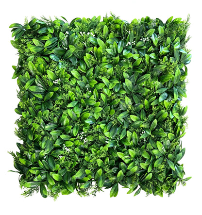 Panou verde artificial cu frunze mix dense, 50 x 50 cm, Ruyidecor