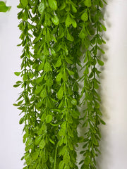 Ghirlandă Artificială cu Frunze Mici – 110 cm, Verde Intens