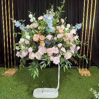 Aranjament floral artificial decorativ, 75x50 cm, diverse culori, Ruyidecor