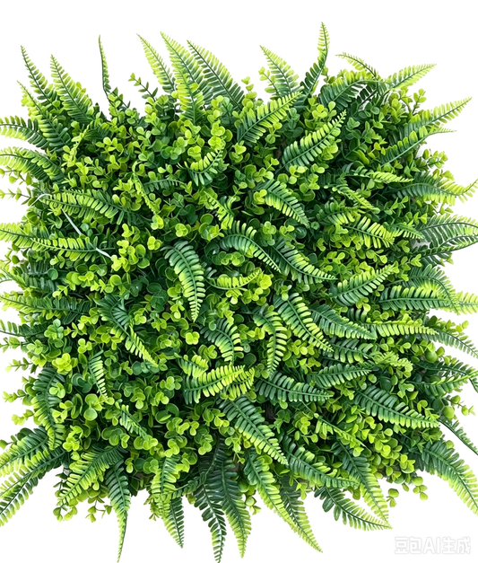 Panou verde artificial tip feriga densa, 50 x 50 cm, Ruyidecor