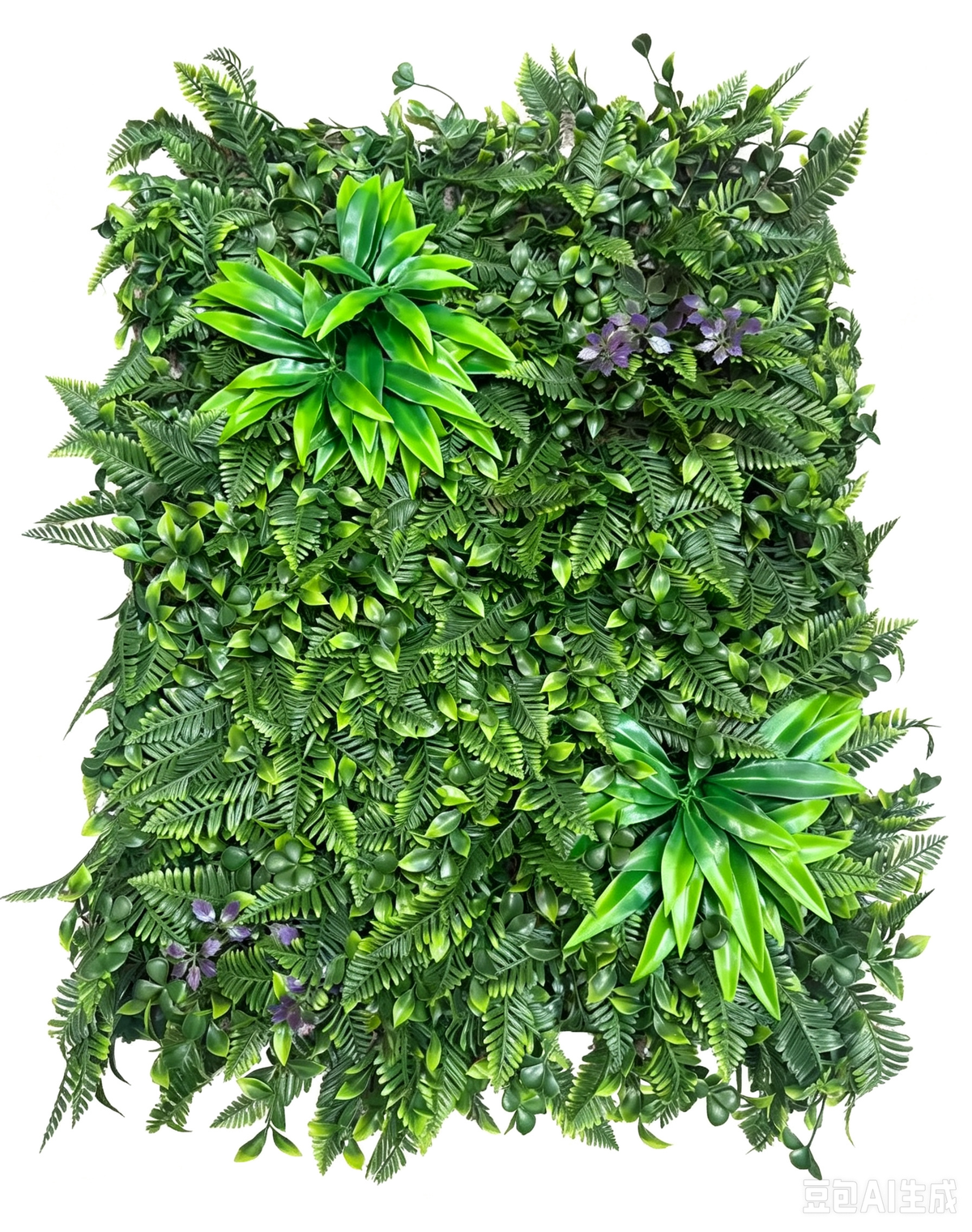Panou verde artificial mix tropical dens, 40 x 60 cm, Ruyidecor