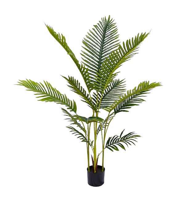 Palmier artificial decorativ, 140 cm, cu ghiveci inclus