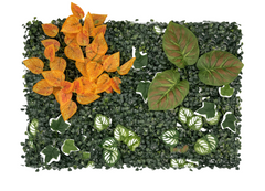 Panou verde artificial cu flori decorative pentru casă și birou
