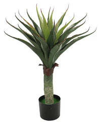 Plantă artificială decorativă Agave pe trunchi, 80 cm, ghiveci inclus