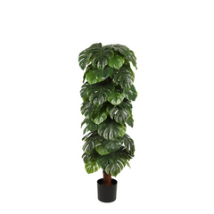 Planta Artificială Monstera Deluxe, 180 cm, Ghiveci Negru