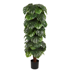 Planta Artificială Tropicală Monstera, 160 cm, Ghiveci Inclus