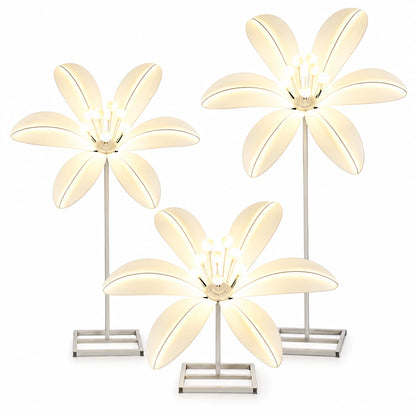 Set 3 Lampi Decorative Tip Crin LED, Lumina Calda, Inaltime Reglabila