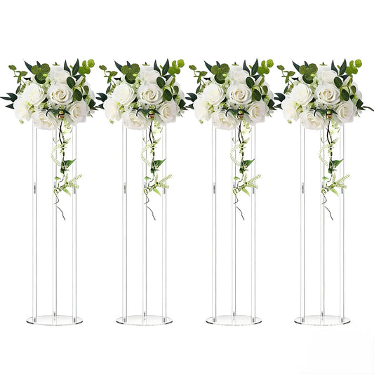 Set 4 buc Suporturi Decorative Transparente pentru Aranjamente Florale