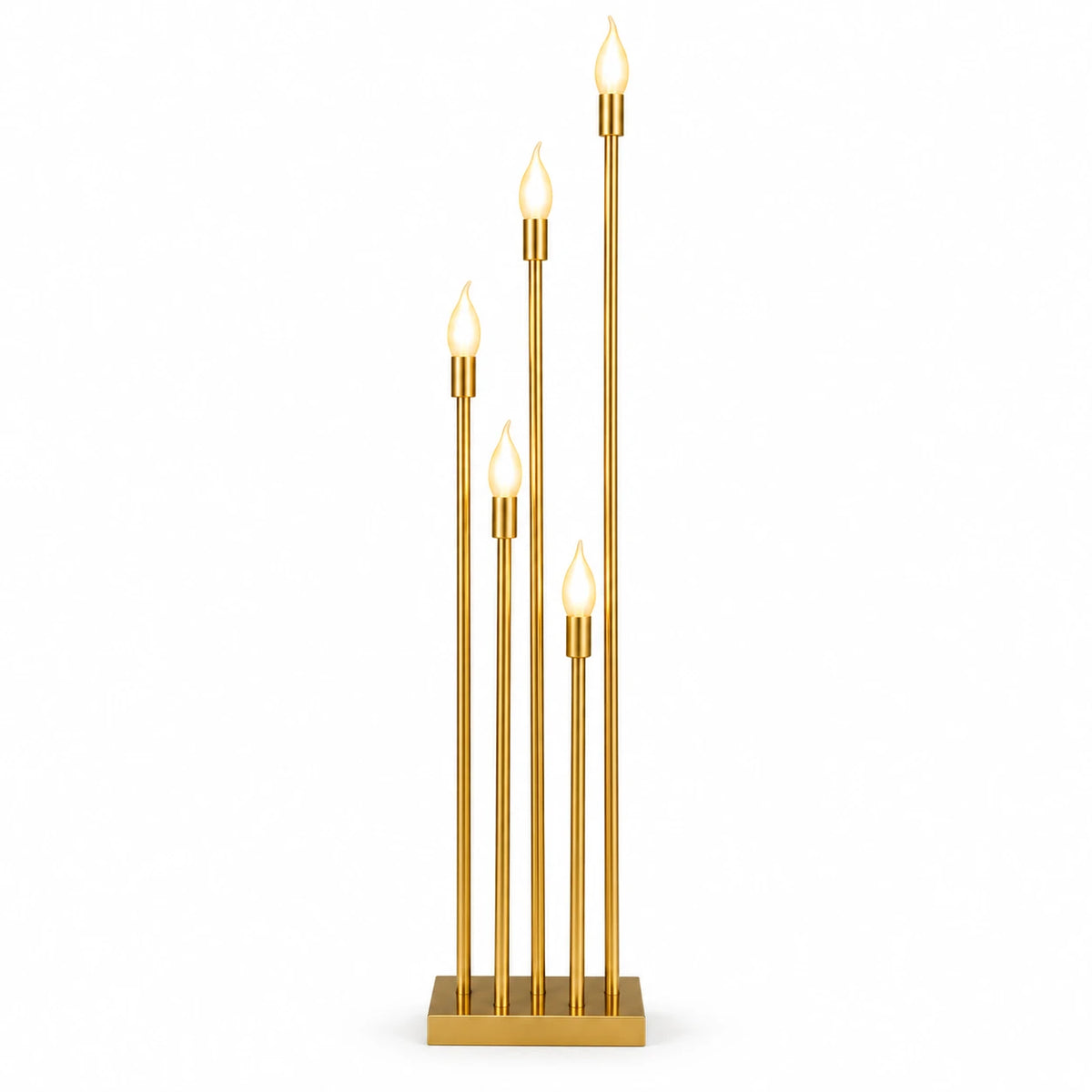Suport de lumânări cu LED-uri aurii, nou, pentru candelabre, pentru piese centrale de masă