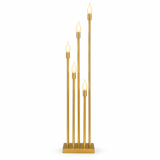 Suport de lumânări cu LED-uri aurii, nou, pentru candelabre, pentru piese centrale de masă