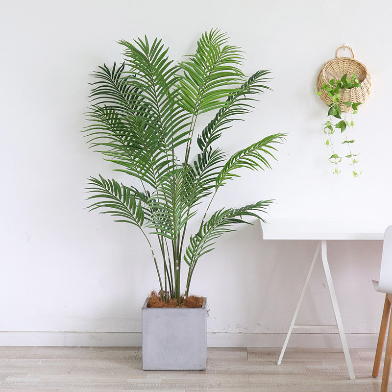Palmier artificial decorativ, 140 cm, cu ghiveci inclus