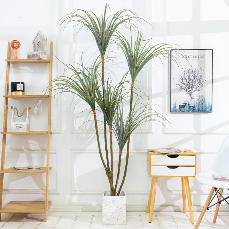 Plantă artificială decorativă Dracaena, 80 cm, cu ghiveci inclus