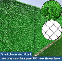 Gard Decorativ Artificial cu Iarbă Verde