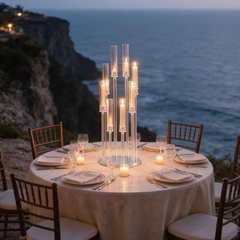 Suport Decorativ Transparent pentru Lumânări, 98 cm, 8 Capete