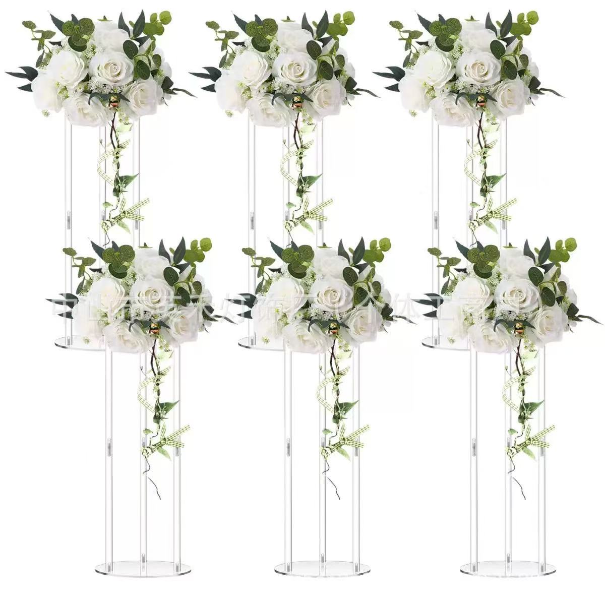 Set 4 buc Suporturi Decorative Transparente pentru Aranjamente Florale