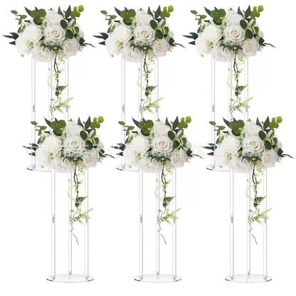 Set 4 buc Suporturi Decorative Transparente pentru Aranjamente Florale