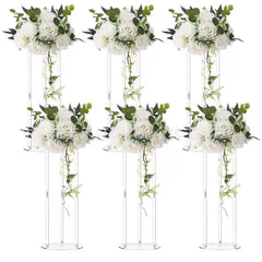 Set 4 Suporturi Decorative Transparente pentru Aranjamente Florale