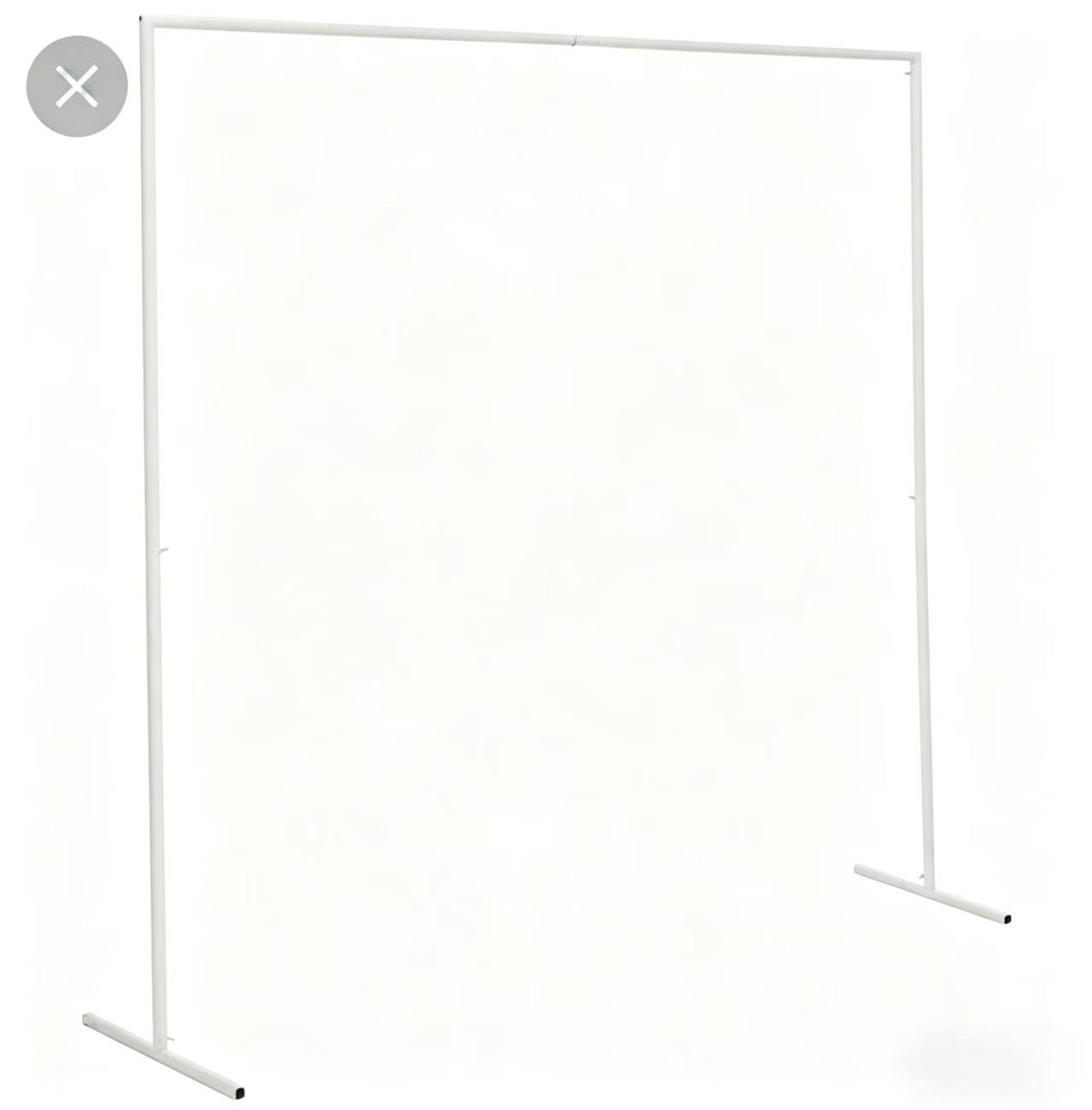 Cadru Decorativ Metalic Alb pentru Baloane si Decor Foto, 2 metri