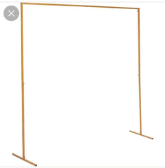 Cadru Decorativ Metalic Auriu 2.4m, Suport Backdrop pentru Baloane si Decor Foto