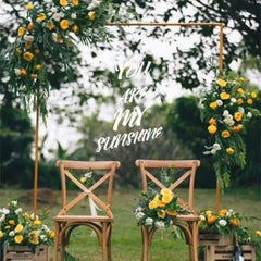 Cadru Decorativ Metalic Auriu 2.4m, Suport Backdrop pentru Baloane si Decor Foto