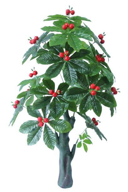 Planta Verde Decorativa Cu Fructe Rosii, 180cm